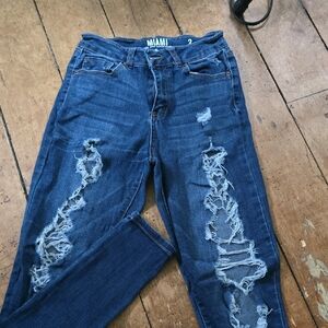 Miami Blue Skinny Distressed Jeans